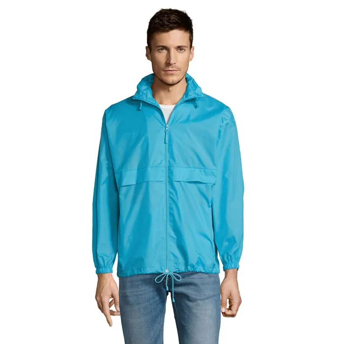 Jachetă de vânt unisex SURF — culoarea Albastru atol, față