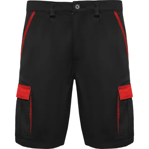Bermude unisex Tahoe — culoarea Negru / Roșu, imagine produs