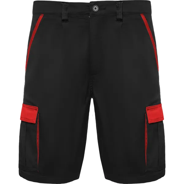 Bermude unisex Tahoe — culoarea Negru / Roșu, imagine produs