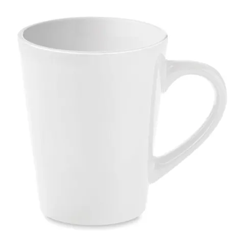 Cană ceramică TAZA — culoarea Alb, față