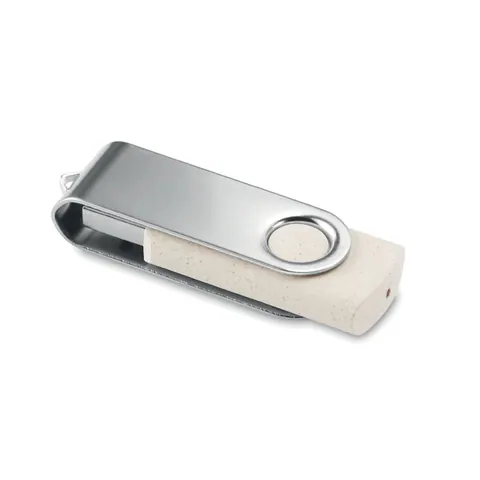 Stick USB TECHMATE — culoarea Bej, față