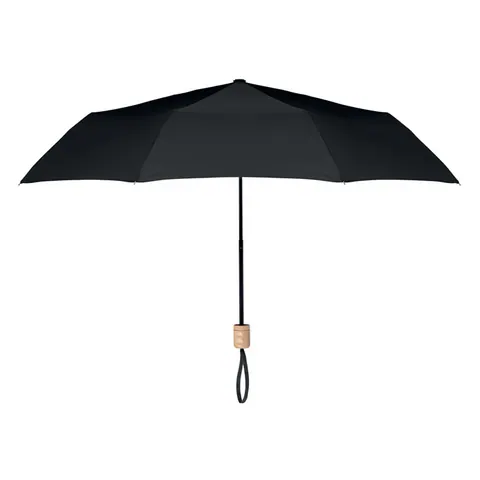 Umbrelă pliabilă TRALEE — culoarea Negru, față