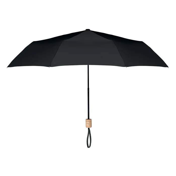 Umbrelă pliabilă TRALEE — culoarea Negru, față