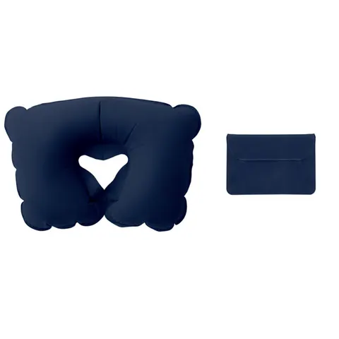 Pernă gonflabilă TRAVELCONFORT — culoarea Albastru, față
