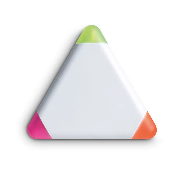 Evidențiator triunghiular TRIANGULO — culoarea Alb, față