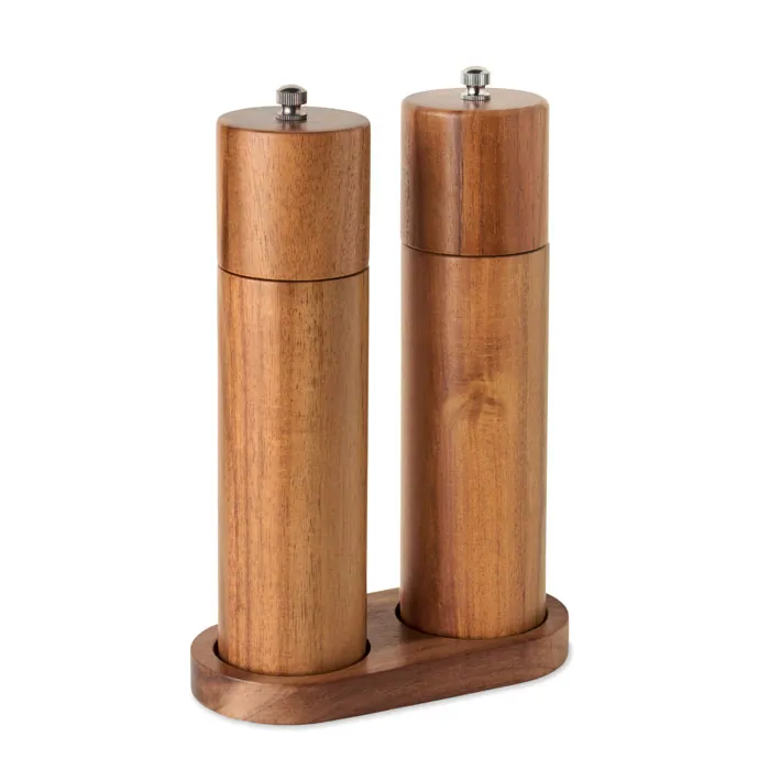 Râșnițe sare&piper TUCCO SET — culoarea Lemn, față