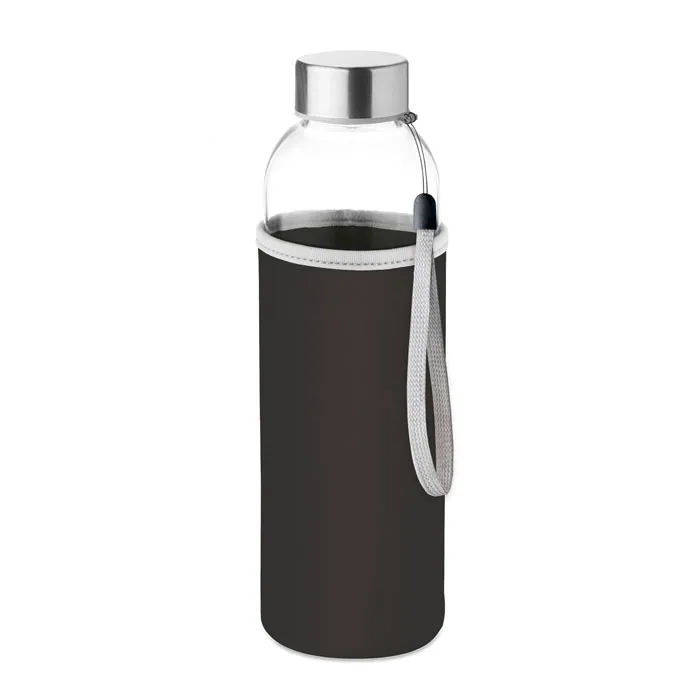 Sticlă de apă din sticlă UTAH GLASS — culoarea Negru, față