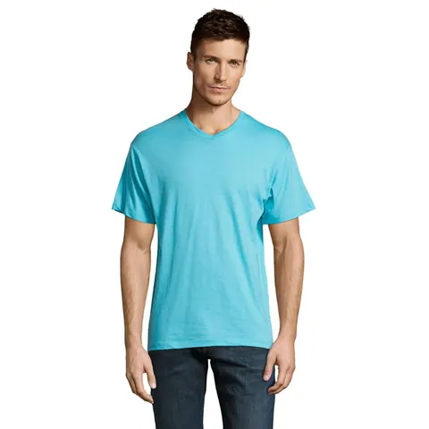 Tricou bărbați VICTORY — culoarea Albastru atol, față