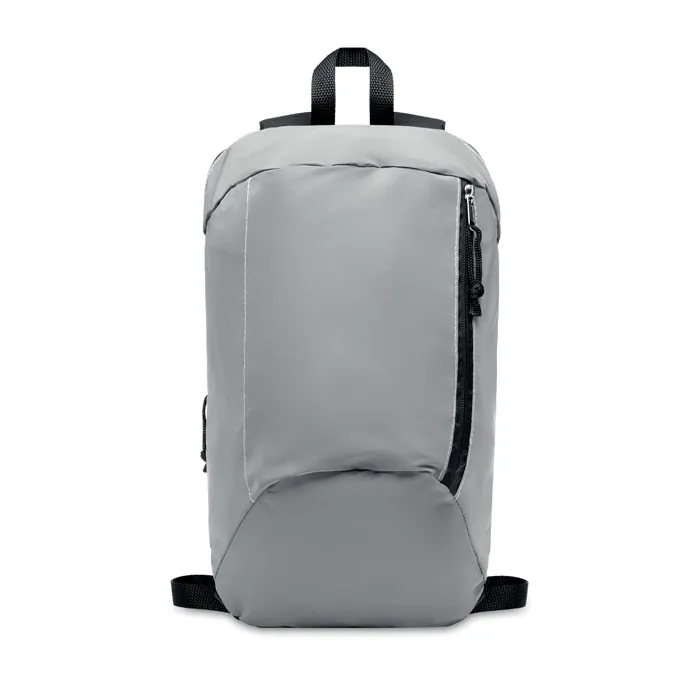 Rucsac VISIBACK — culoarea Argint mat, față