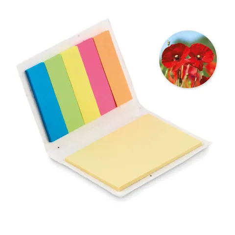 Set notițe hârtie VISON SEED — culoarea Alb, față