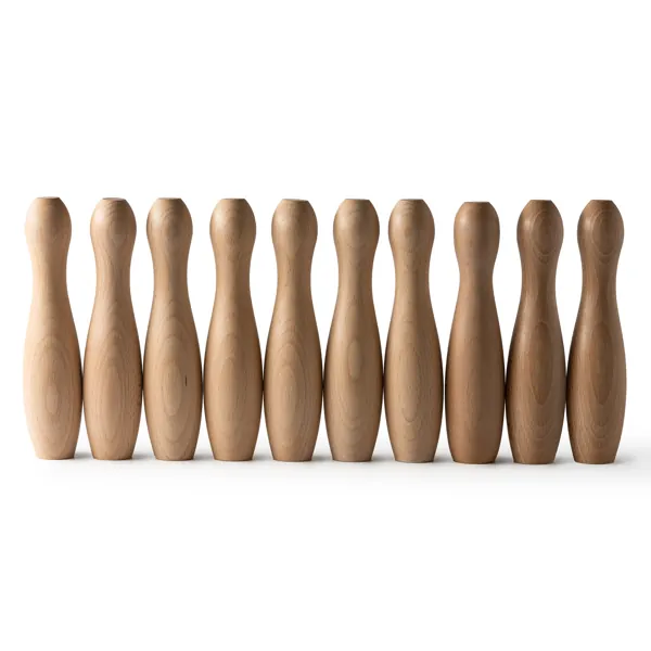Joc de popice din lemn Viza — culoarea Natural, imagine produs