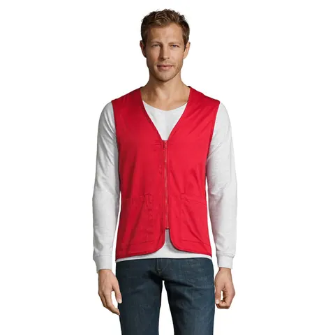 Vestă unisex WALLACE — culoarea Roșu, față