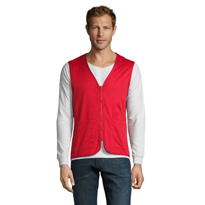 Vestă unisex WALLACE — culoarea Roșu, față