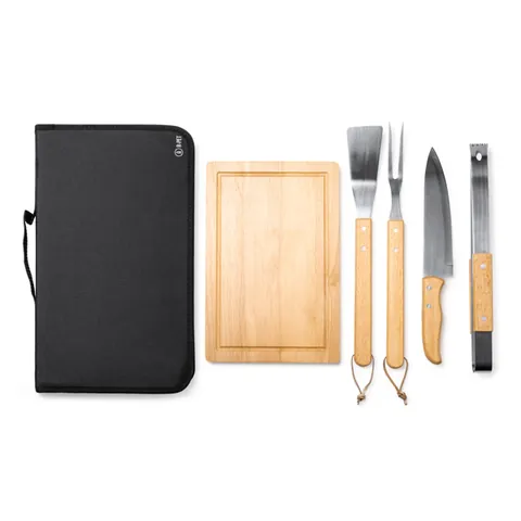 Set grătar barbecue Webek — culoarea Natural, imagine produs