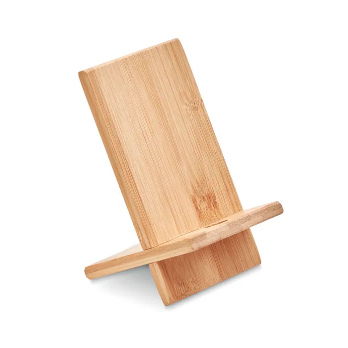 Suport pentru telefon WHIPPY — culoarea Lemn, față
