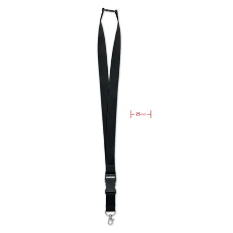 Lanyard WIDE LANY — culoarea Negru, față