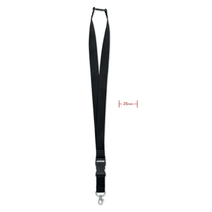 Lanyard WIDE LANY — culoarea Negru, față