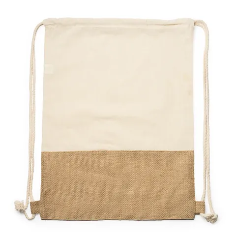 Rucsac cu șnur Wilkes — culoarea Natural, imagine produs