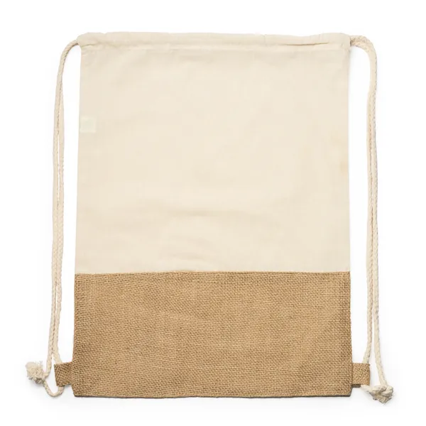 Rucsac cu șnur Wilkes — culoarea Natural, imagine produs