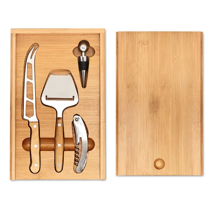Set de brânzeturi WINE&CHEESE — culoarea Lemn, față