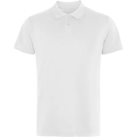 Tricou polo unisex Wos — culoarea Alb, imagine produs