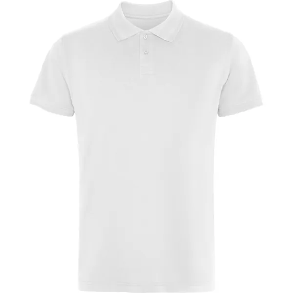 Tricou polo unisex Wos — culoarea Alb, imagine produs