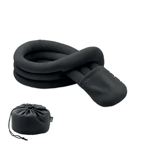 Pernă de călătorie pliabilă WRAP IT — culoarea Negru, față
