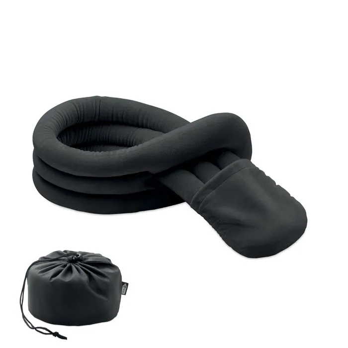 Pernă de călătorie pliabilă WRAP IT — culoarea Negru, față