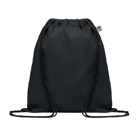 Rucsac cu șnur YUKI COLOUR — culoarea Negru, față
