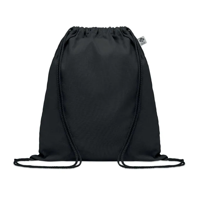 Rucsac cu șnur YUKI COLOUR — culoarea Negru, față
