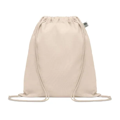 Rucsac cu șnur YUKI — culoarea Bej, față