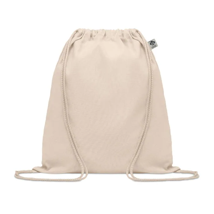Rucsac cu șnur YUKI — culoarea Bej, față