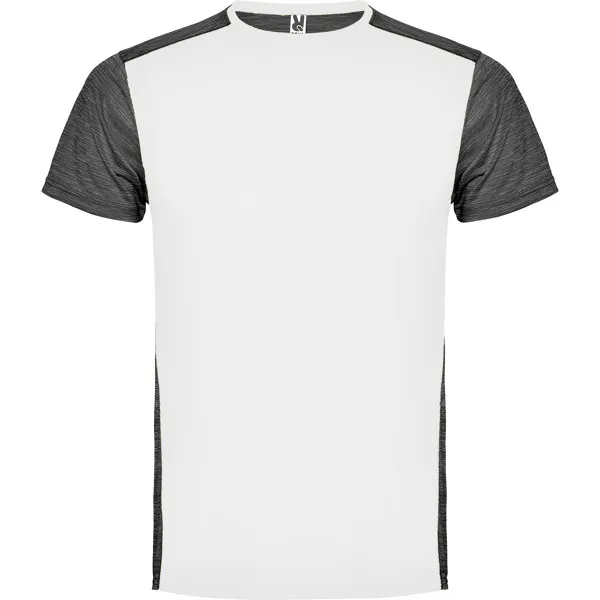 Tricou sport bărbați Zolder — culoarea Alb / Negru melanj, imagine produs