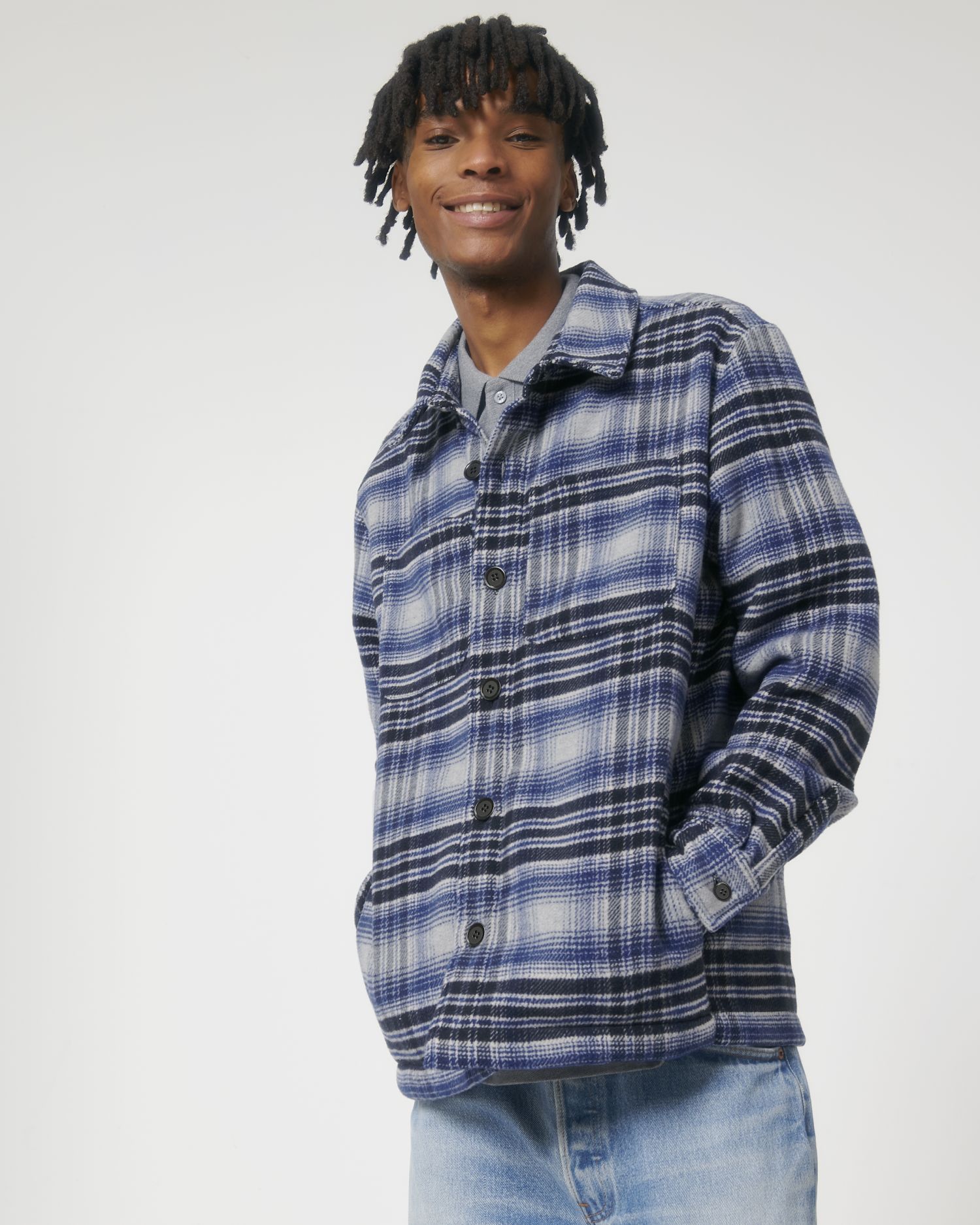 Worker Blue Check C093